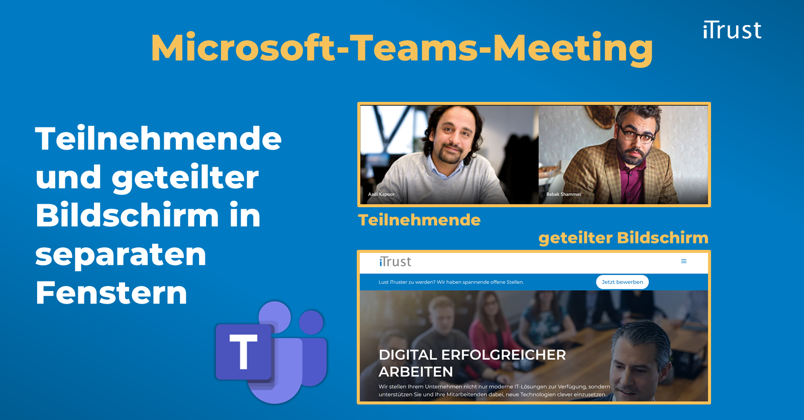 Teams Meeting: Bildschirme separieren