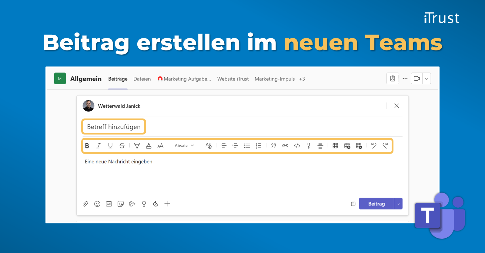 Teams-Update-April: Das «neue Teams» 