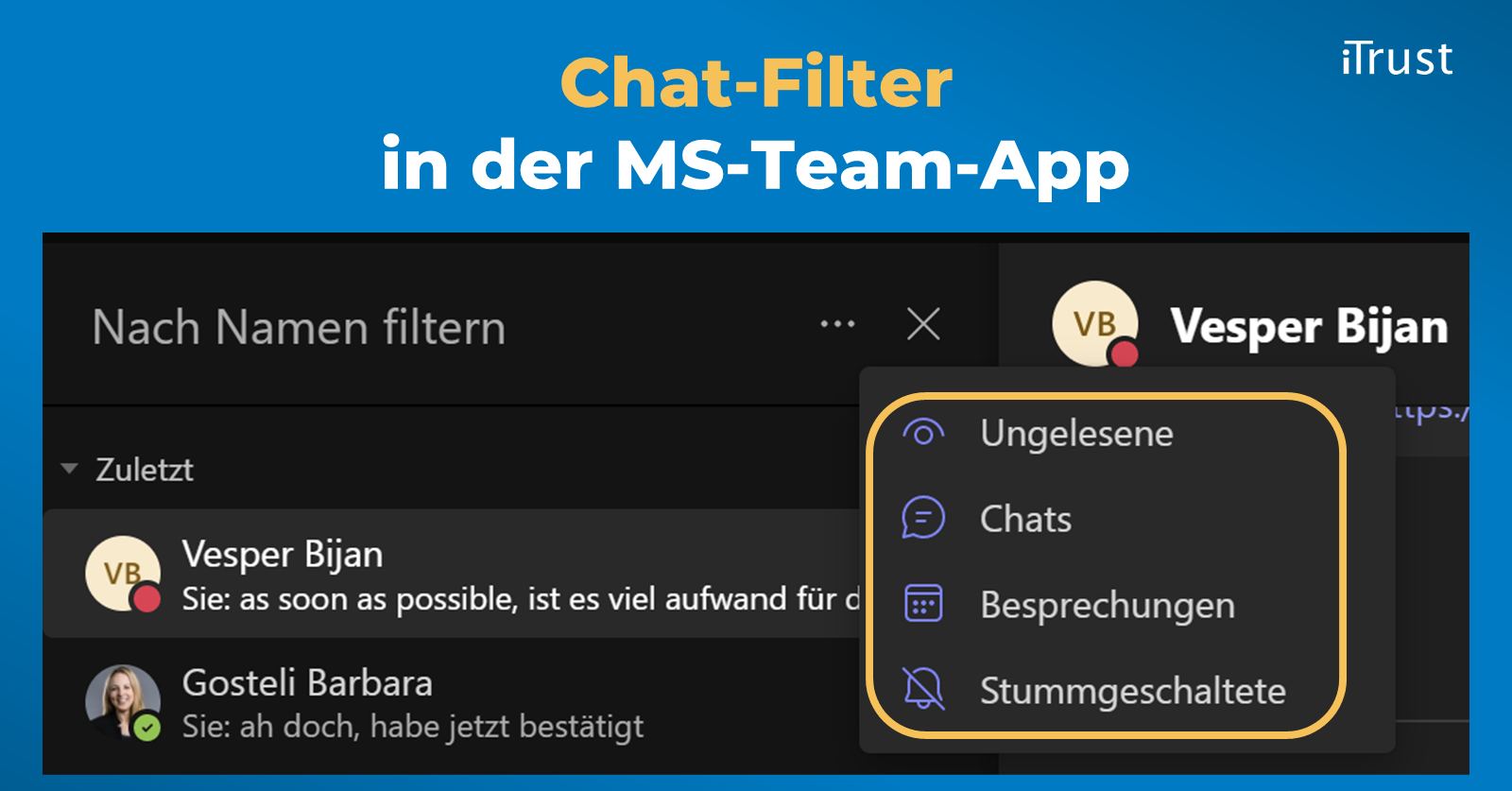 Chat-Filter in der Microsoft-Teams-App