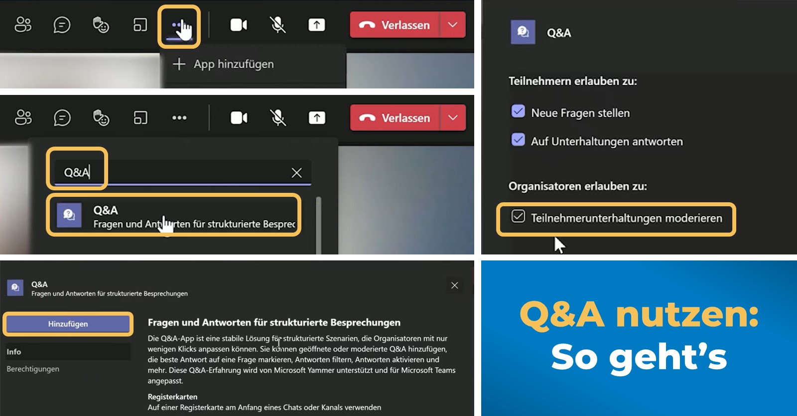 Was ist neu in Microsoft Teams - Januar 2022 - Q&A-App hinzufügen