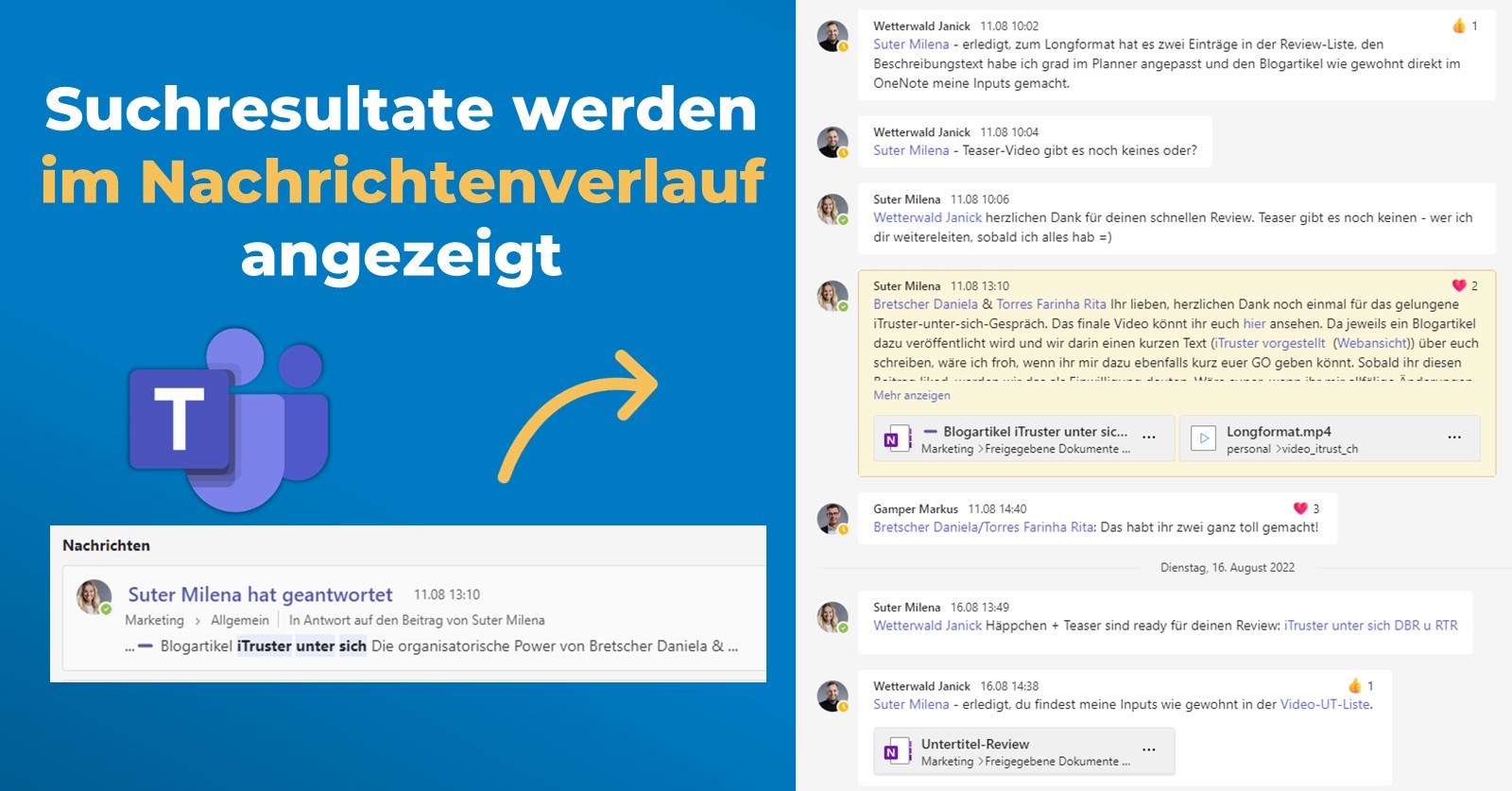 Microsoft-Teams-Update: Verbessertes Sucherlebnis bei Nachrichten
