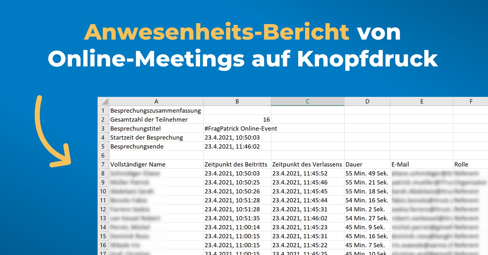 MS Teams Update April 2021 - Grafik - Anwesenheits-Bericht