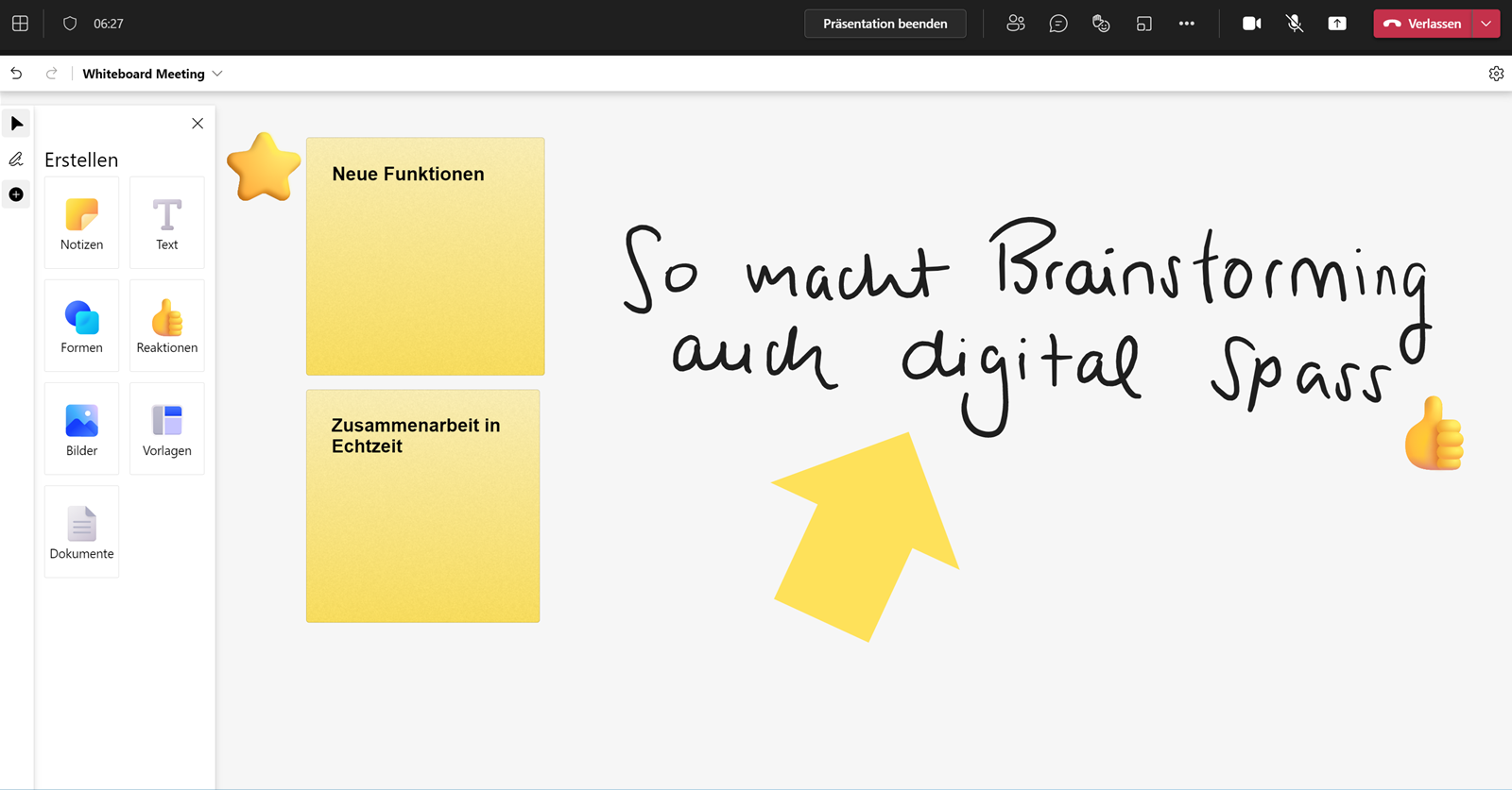 Was ist neu in Microsoft Teams - November 2021 - Optimiertes Whiteboard