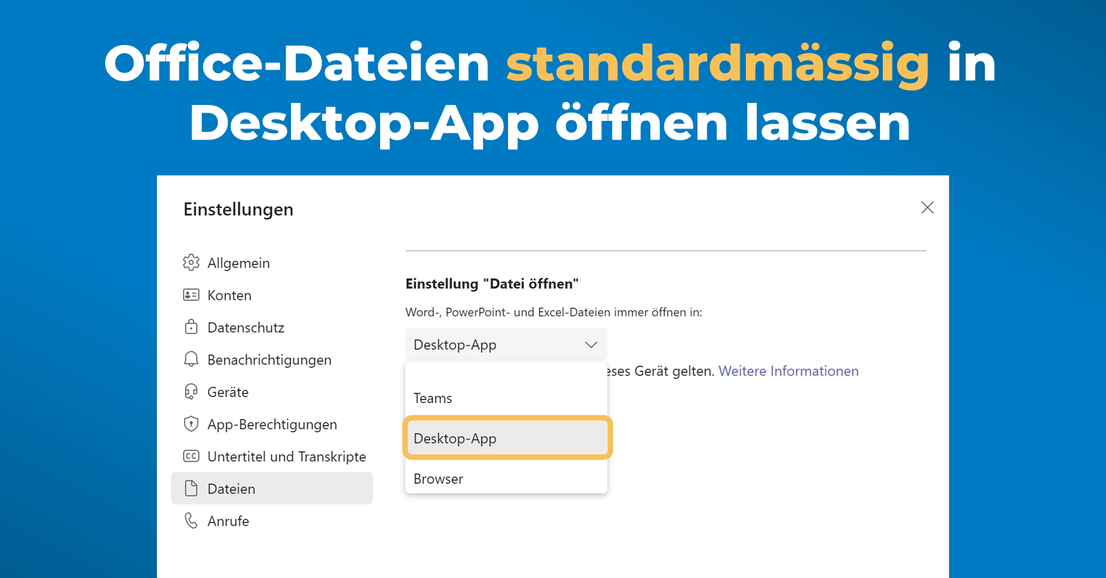 Was ist neu in Microsoft Teams - Oktober 2021 - Desktop-App als Standard