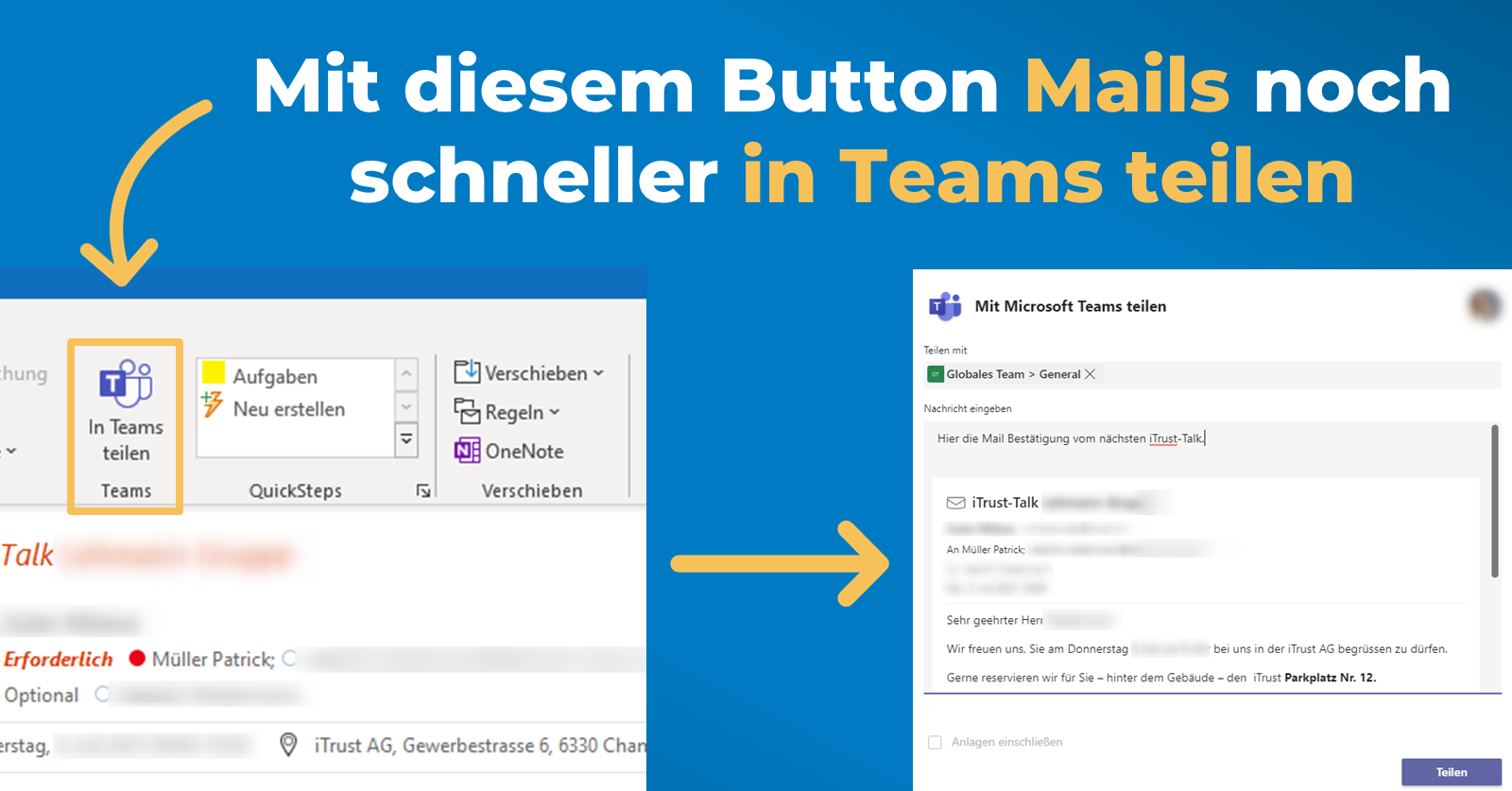 Was ist neu in MS Teams - Mails in Teams teilen
