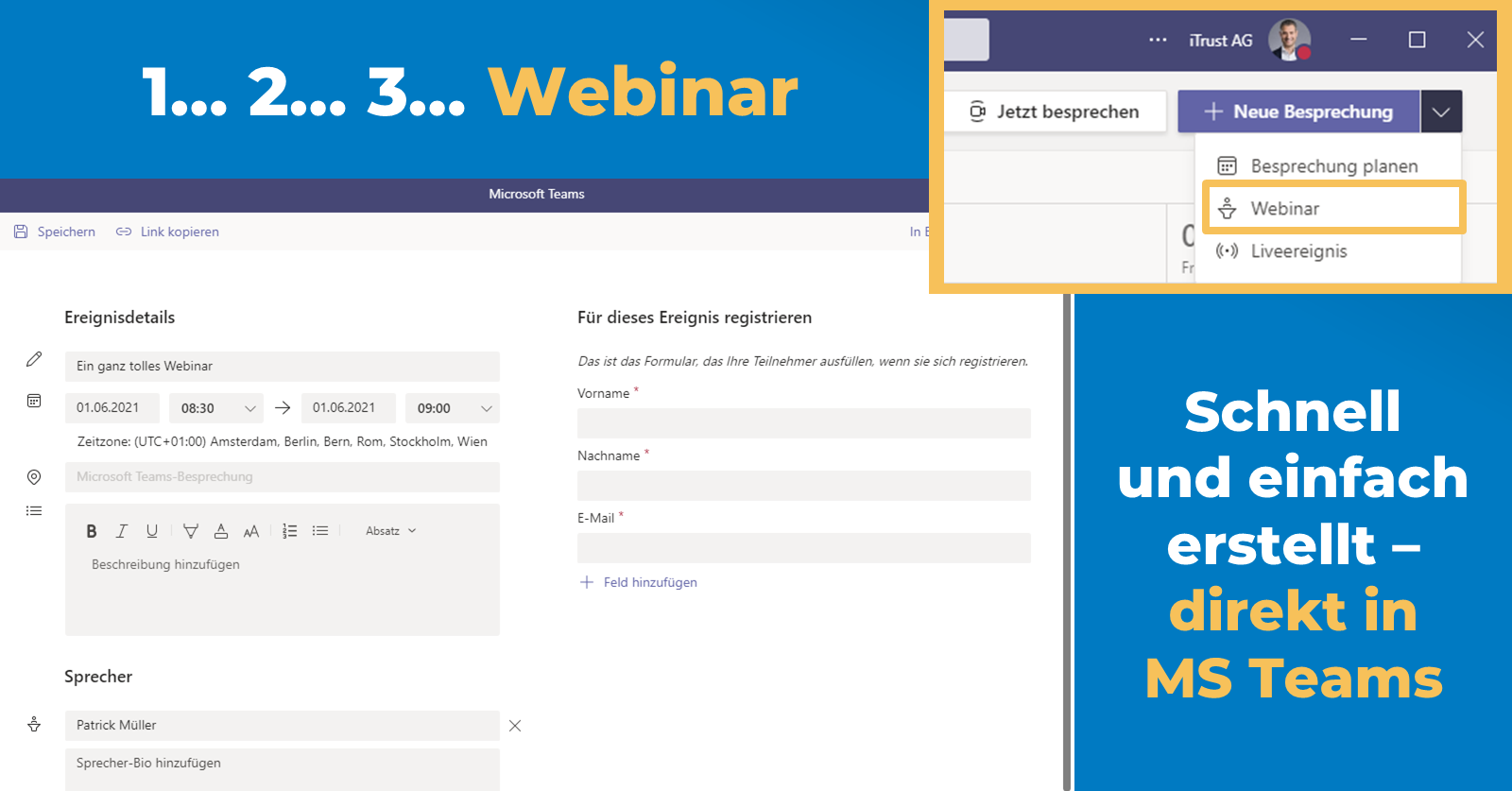 Was ist neu in Microsoft Teams - Webinar einrichten einfach gemacht