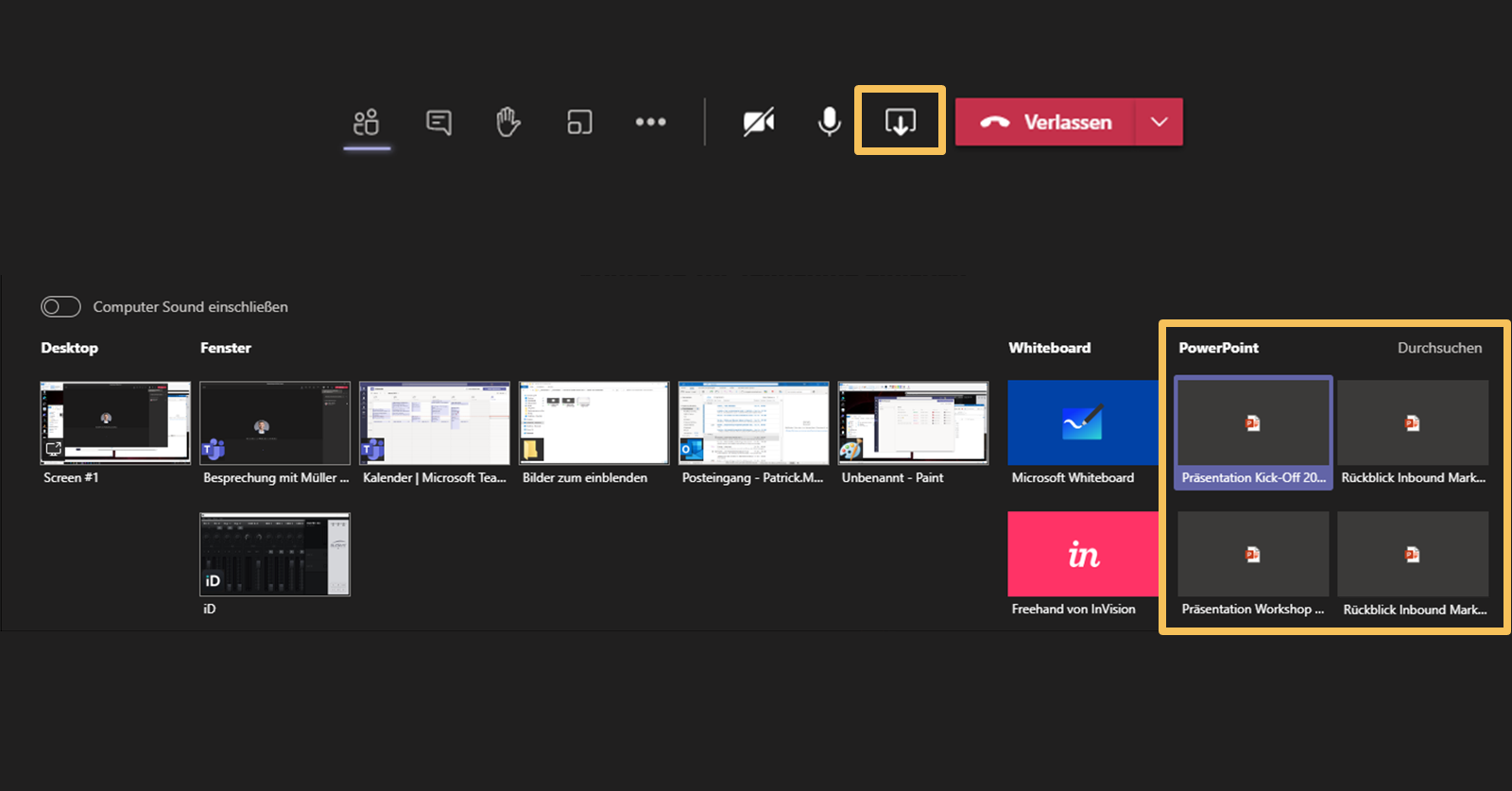 Was ist neu in Microsoft Teams | Presenter View für PowerPoint-Präsentation einstellen