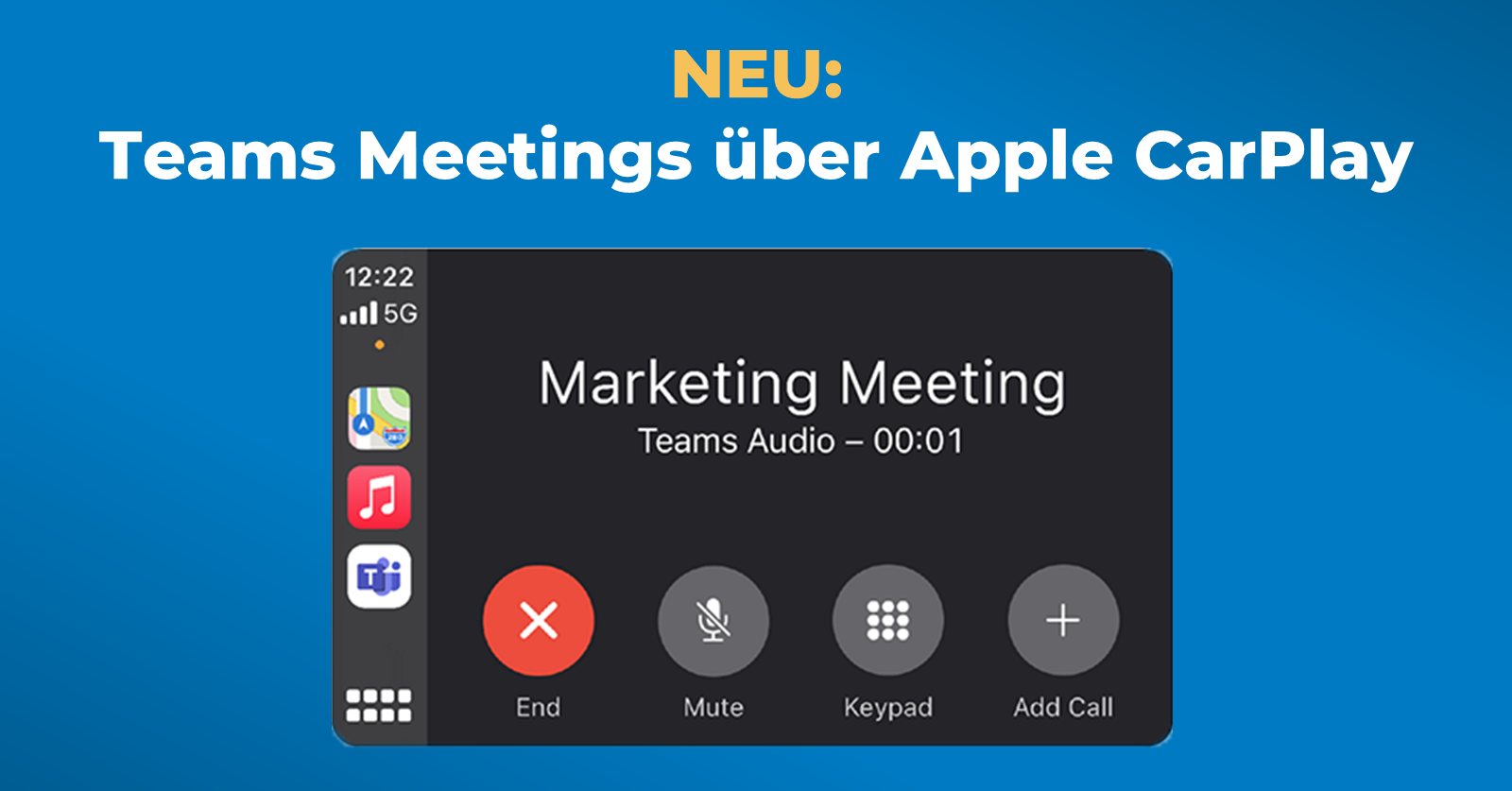 Was ist neu in Microsoft Teams - September 2021 - Apple CarPlay