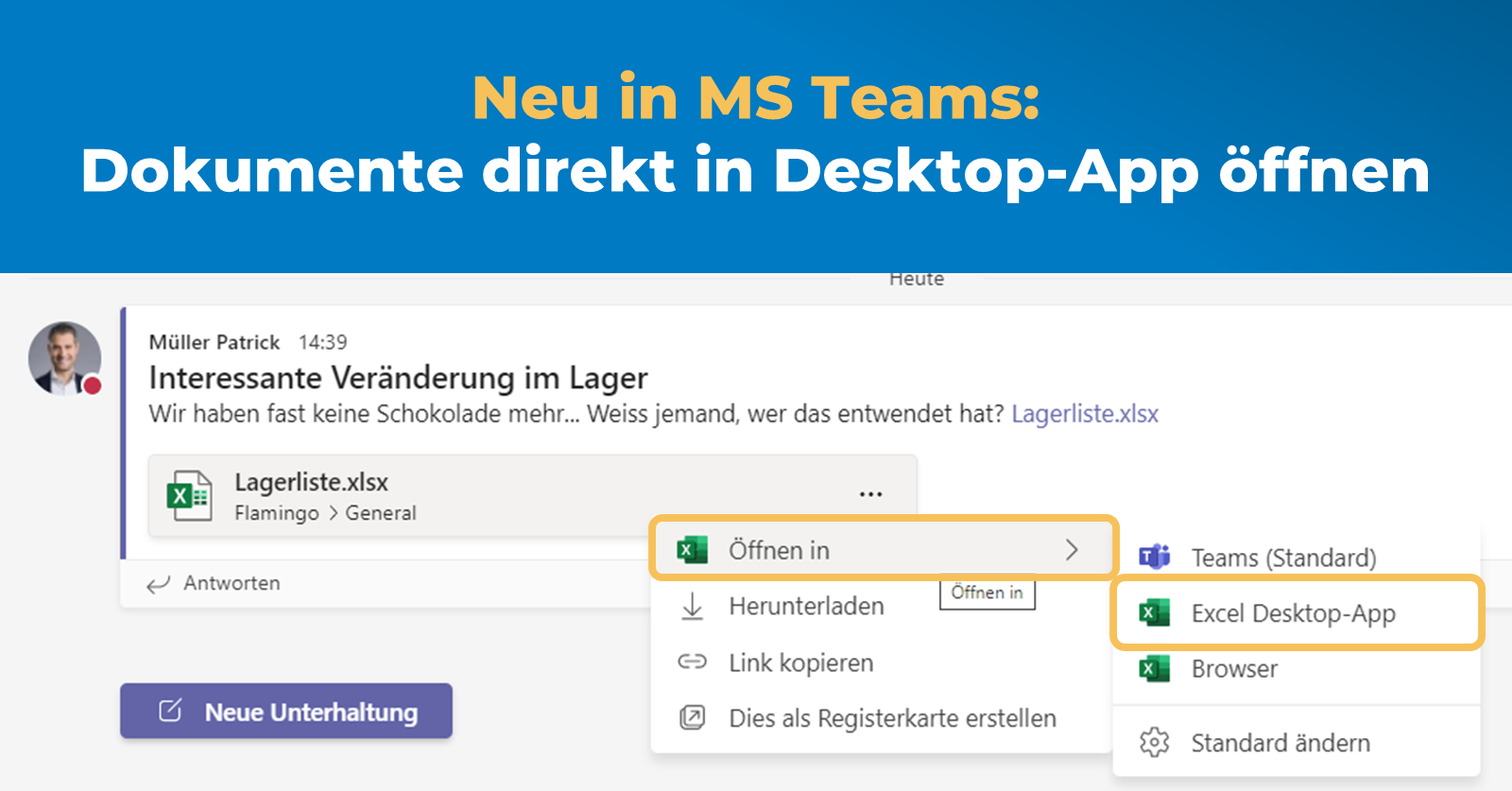 Was ist neu in Microsoft Teams - September 2021 - Dokumente in Desktop-App öffnen